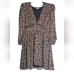 Maisie Nordstrom Green Floral Vintage Style Midi Cottagecore Dress Size Large